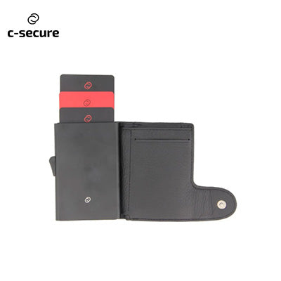 C-Secure Italian Leather Wallet With Coin Pouch Executive Gifts Singapore