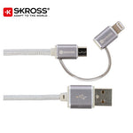 SKROSS 2in1 Charge'n Sync Cable – Steel Line | AbrandZ Corporate Gifts