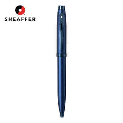 Sheaffer® Satin Blue Ballpoint Pen With PVD Blue Trim Corporate Gifts Singapore