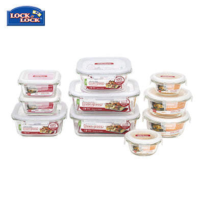 Lock & Lock Glass Container 10pcs Set | AbrandZ Corporate Gifts