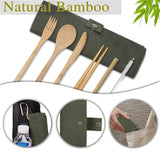 Eco-friendly 6 Pieces Bamboo Cutlery Set | AbrandZ Corporate Gifts