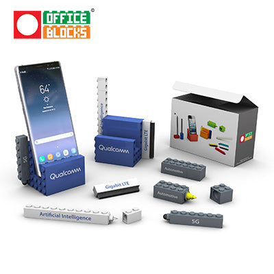 Office Blocks 5 in 1 Stationery Phone Stand Set | AbrandZ Corporate Gifts