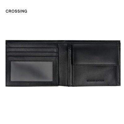 Crossing Bold Bi-fold Leather Wallet With Window And Coin Pocket RFID Executive Gifts Singapore