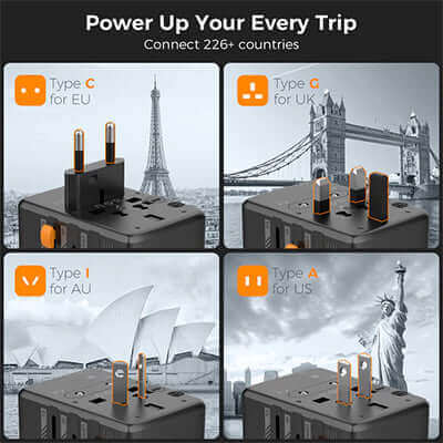 TESSAN 15W Travel Adapter with 1 USB C and 2 USB Ports Corporate Gifts Singapore