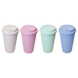 400ml Wheat Straw Mug set in pastel colors; sustainable, eco-friendly corporate gift option.