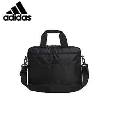 adidas Shoulder Bag in sleek black design, featuring dual handles and an adjustable strap for convenience.