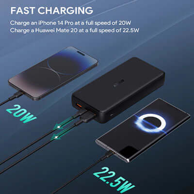 Aukey PB-N93 Basix Plus ll 22.5W 20000mAh Ultra Slim USB C Power Bank Executive Corporate Gifts Singapore