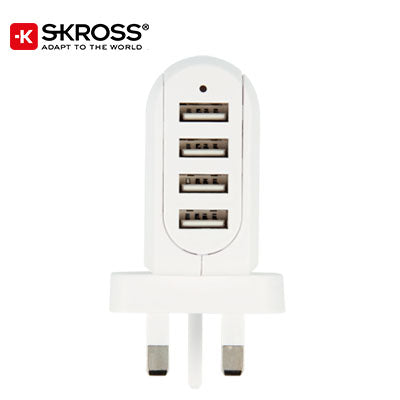 SKROSS 4 Port USB Charger - UK Executive Corporate Gifts Singapore