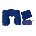 Travel Inflatable Neck Pillow, Eye Mask, Ear Plug, Pouch Set | AbrandZ.com