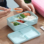 Eco Friendly Wheat Straw Lunch Box with 3pcs Cutlery | AbrandZ Corporate Gifts