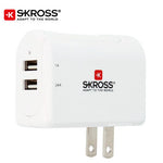 SKROSS 2 Port USB Charger - US and Japan | AbrandZ Corporate Gifts