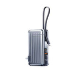 Remax CP-11 65W Fast Charging Powerbank with Type C Cable and Wall Plug side view