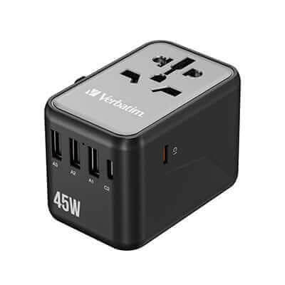Verbatim 32123 5 Port 45W Universal Travel Adapter Executive Gifts Singapore