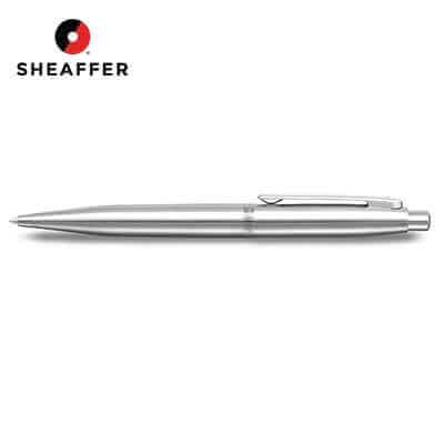 Sheaffer® Brushed Chrome Ballpoint Pen With Chrome Trim Corporate Gifts Singapore