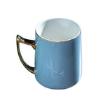 Ceramic Mug with Golden Handle