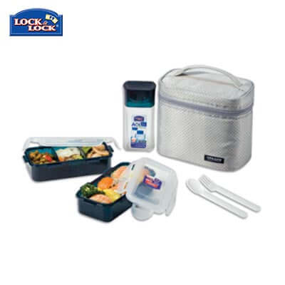 Lock & Lock 2-tier BPA Free Lunch Box and Water Bottle Set Executive Corporate Gifts Singapore