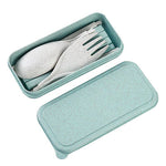 Compact Foldable Wheat Straw Cutlery Set | AbrandZ Corporate Gifts