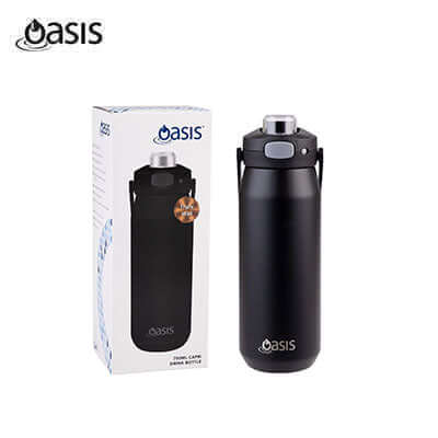 Oasis Ceramic Stainless Steel Triple Wall Capri Quick Release Drink Bottle 750ML Executive Corporate Gifts Singapore