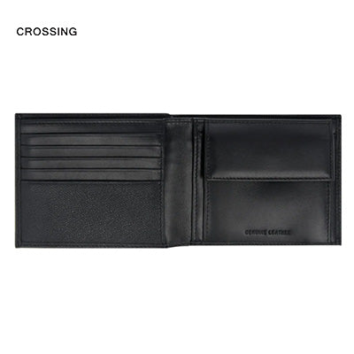 Crossing Elite Bi-fold Leather Wallet With Coin Pocket [13 Card Slots] RFID Executive Gifts Singapore