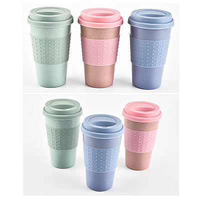 Eco Friendly Wheat Straw and Silicone Coffee Cup Executive Corporate Gifts Singapore