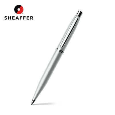 Sheaffer Strobe Silver Ballpoint Pen with Chrome Trims and Small Notebook Gift Set Corporate Gifts Singapore
