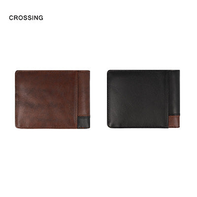 Crossing Antique Bi-fold Leather Wallet With Coin Pouch Executive Gifts Singapore