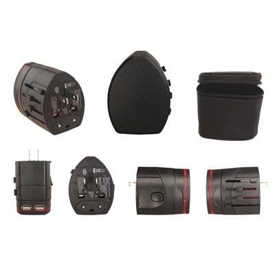 World Travel Adapter with 2 USB ports (2,100mAh Fast Charge Executive Corporate Gifts Singapore
