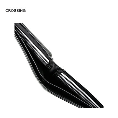 Crossing Infinite Bi-Fold Leather Wallet With Coin Pocket [13 Card Slots] RFID Executive Gifts Singapore