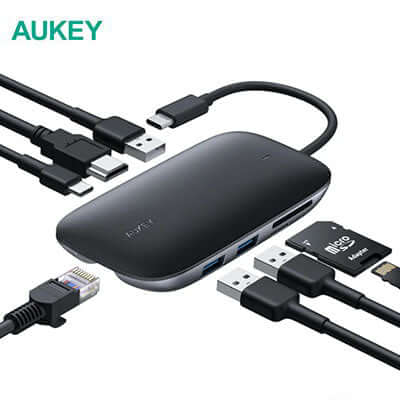 Aukey CB-C71 8-in-1 USB-C Hub Executive Gifts Singapore