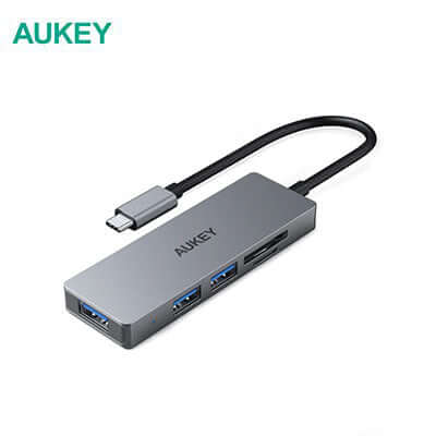 Aukey CB-C63 3 USB 3.1 Port with Card Reader Hub Executive Gifts Singapore