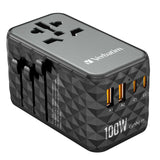 Verbatim 32121 GaN III 100W Universal Travel Adapter