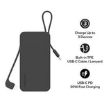 Momax 1-Power Vital+ Power Bank 10000mAh With Built-In USB-C and Lightning Cable