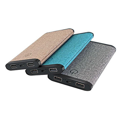 Linen Fabric Power Bank Executive Corporate Gifts Singapore