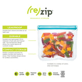 Rezip Lay-Flat Lunch Leakproof Reusable Storage Bag 5-pack