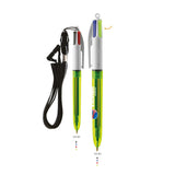 BIC 4 Colours Fluo with lanyard ballpen Corporate Gift Singapore