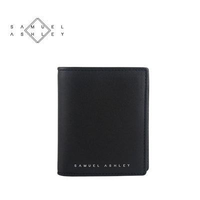 Samuel Ashley Chandler Italian Leather Vertical Bi-Fold with Coin Case (RFID Protected) Executive Corporate Gifts Singapore