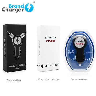 BrandCharger Bulb Universal USB Car Charger Executive Gifts Singapore