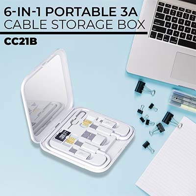 6 in 1 Multicable Box with Mirror and Phone Stand Executive Corporate Gifts Singapore