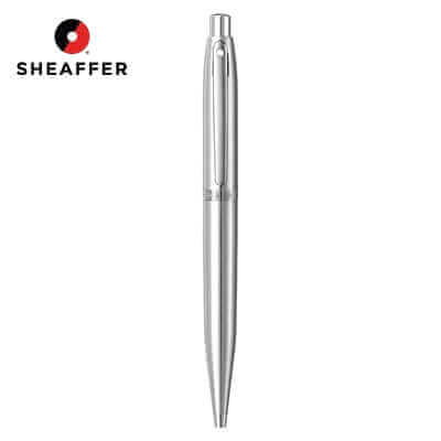 Sheaffer® Brushed Chrome Ballpoint Pen With Chrome Trim Corporate Gifts Singapore