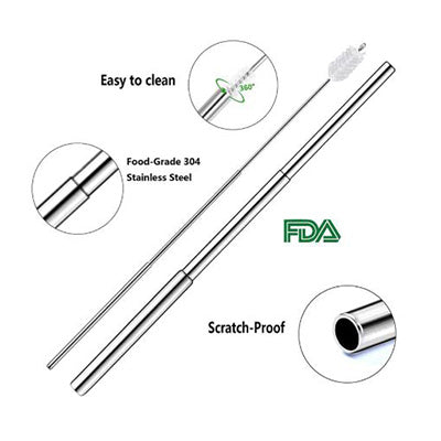 Stainless Steel Telescopic Drinking Straw Executive Corporate Gifts Singapore