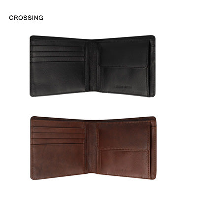 Crossing Antique Bi-fold Leather Wallet With Coin Pouch Executive Gifts Singapore