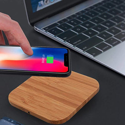 Slim Wood Portable Qi Wireless Charger Executive Corporate Gifts Singapore