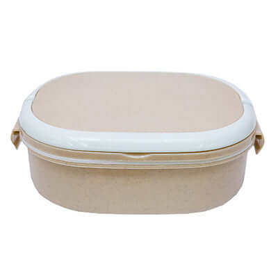 Oval Wheat Fiber Lunch Box with spoon Executive Corporate Gifts Singapore