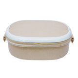 Oval Wheat Fiber Lunch Box with spoon | AbrandZ Corporate Gifts