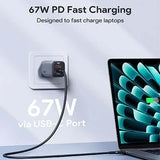 Aukey PA-B6U Omnia II Mix 67W UFCS 3-Port Wall Charger for fast charging laptops.