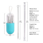 Foldable Silicone Straw Kit | AbrandZ Corporate Gifts