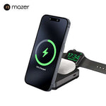 Mazer MagFold Trio Qi2 Certified 15W Foldable 3-in-1 Wireless Charger Executive Corporate Gifts Singapore