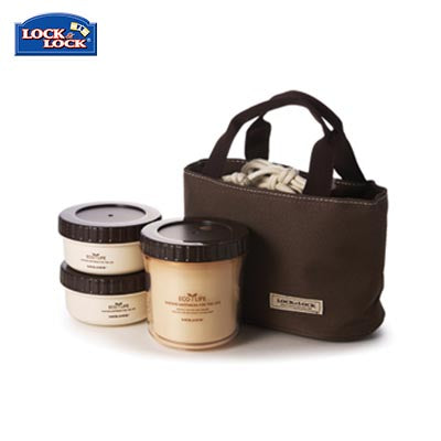 Lock & Lock 3 Pieces Rounded Lunch Box Set | AbrandZ Corporate Gifts