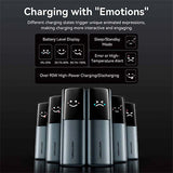 Vention 20000mAh Power Bank 165W demonstrating unique charging states and animated expressions.