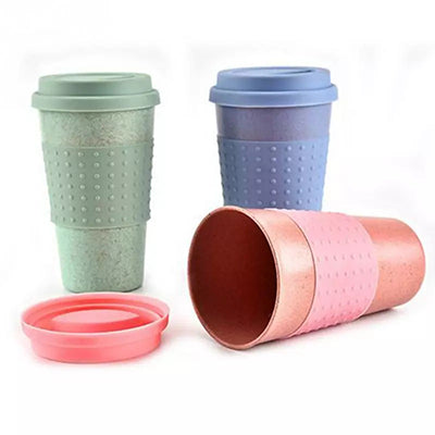 Eco Friendly Wheat Straw and Silicone Coffee Cup Executive Corporate Gifts Singapore